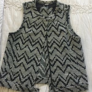 Black and Gray MANGO vest